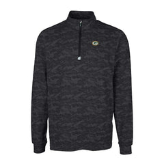 Green Bay Packers Cutter & Buck Big & Tall Traverse Eco Camo Tri-Blend DryTec Quarter-Zip Jacket - Black on sale
