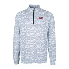 San Francisco 49ers Cutter & Buck Big & Tall Traverse Eco Camo Tri-Blend DryTec Quarter-Zip Jacket - Charcoal on sale