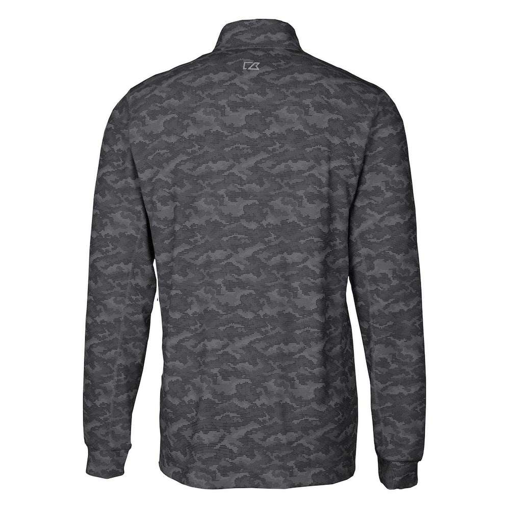 Indianapolis Colts Cutter & Buck Big & Tall Traverse Eco Camo Tri-Blend DryTec Quarter-Zip Jacket - Black on sale