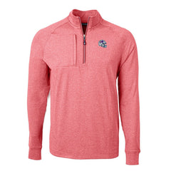 Buffalo Bills Cutter & Buck Big & Tall Adapt Eco Raglan Quarter-Zip Jacket - Heather Red on sale