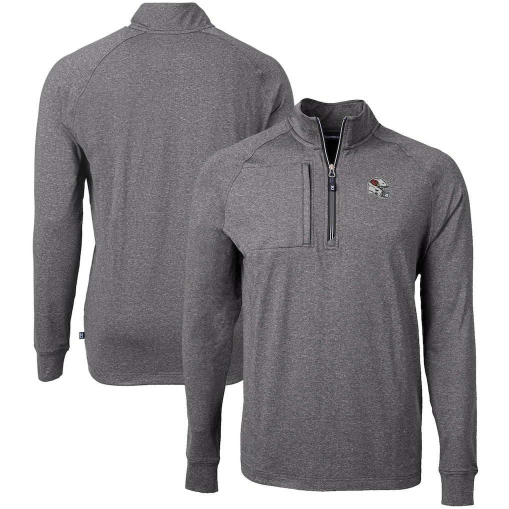 Arizona Cardinals Cutter & Buck Big & Tall Adapt Eco Raglan Quarter-Zip Jacket - Heather Black online