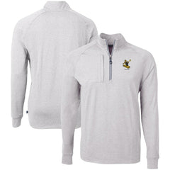Pittsburgh Steelers Cutter & Buck Big & Tall Adapt Eco Raglan Quarter-Zip Jacket - Heather Gray on sale