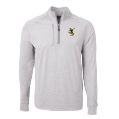 Pittsburgh Steelers Cutter & Buck Big & Tall Adapt Eco Raglan Quarter-Zip Jacket - Heather Gray on sale