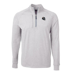 Denver Broncos Cutter & Buck Big & Tall Adapt Eco Raglan Quarter-Zip Jacket - Heather Gray discount