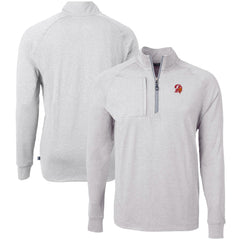 Tampa Bay Buccaneers Cutter & Buck Big & Tall Adapt Eco Raglan Quarter-Zip Jacket - Heather Gray on sale