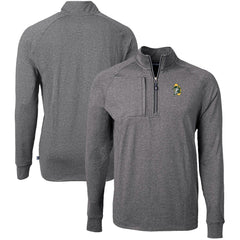 Green Bay Packers Cutter & Buck Big & Tall Adapt Eco Raglan Quarter-Zip Jacket - Heather Black cheap