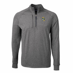 Green Bay Packers Cutter & Buck Big & Tall Adapt Eco Raglan Quarter-Zip Jacket - Heather Black cheap