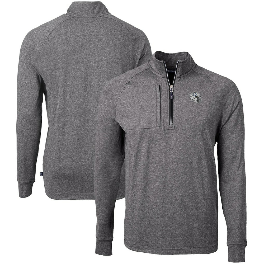 Indianapolis Colts Cutter & Buck Big & Tall Adapt Eco Raglan Quarter-Zip Jacket - Heather Black online