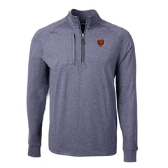 Chicago Bears Cutter & Buck Big & Tall Adapt Eco Raglan Quarter-Zip Jacket - Heather Navy discount