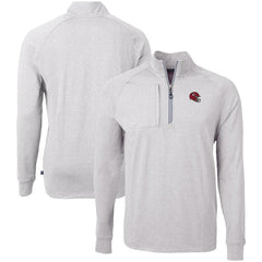 Kansas City Chiefs Cutter & Buck Big & Tall Adapt Eco Raglan Quarter-Zip Jacket - Heather Gray on sale