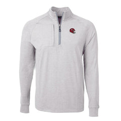 Kansas City Chiefs Cutter & Buck Big & Tall Adapt Eco Raglan Quarter-Zip Jacket - Heather Gray on sale