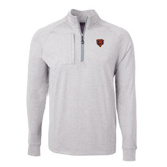 Chicago Bears Cutter & Buck Big & Tall Adapt Eco Raglan Quarter-Zip Jacket - Heather Gray cheap