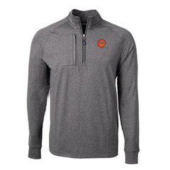 Cincinnati Bengals Cutter & Buck Big & Tall Adapt Eco Raglan Quarter-Zip Jacket - Heather Black for sale
