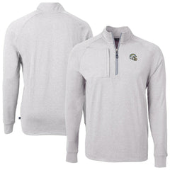 Los Angeles Chargers Cutter & Buck Big & Tall Adapt Eco Raglan Quarter-Zip Jacket - Heather Gray cheap