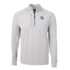 Los Angeles Chargers Cutter & Buck Big & Tall Adapt Eco Raglan Quarter-Zip Jacket - Heather Gray cheap