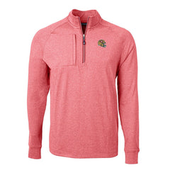 San Francisco 49ers Cutter & Buck Big & Tall Adapt Eco Raglan Quarter-Zip Jacket - Heather Scarlet on sale