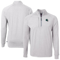 Philadelphia Eagles Cutter & Buck Big & Tall Adapt Eco Raglan Quarter-Zip Jacket - Heather Gray on sale