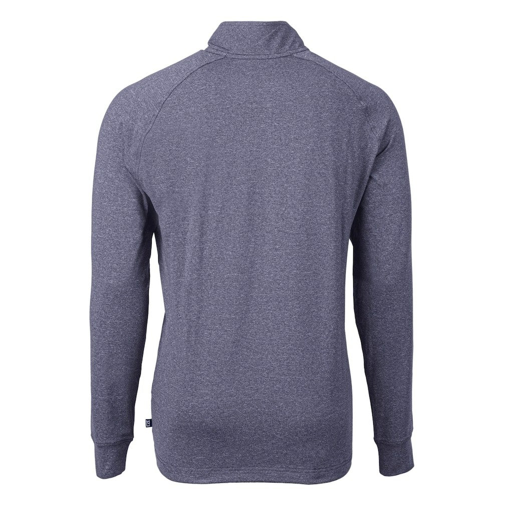 Seattle Seahawks Cutter & Buck Big & Tall Adapt Eco Raglan Quarter-Zip Jacket - Heather Navy discount