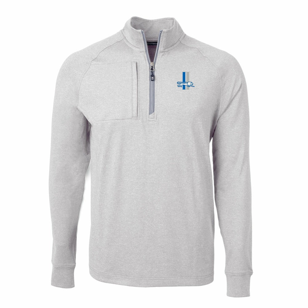 Detroit Lions Cutter & Buck Big & Tall Adapt Eco Raglan Quarter-Zip Jacket - Heather Gray sale