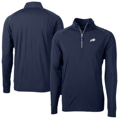 Buffalo Bills Cutter & Buck Big & Tall Adapt Eco DryTec Raglan Quarter-Zip Jacket - Navy discount