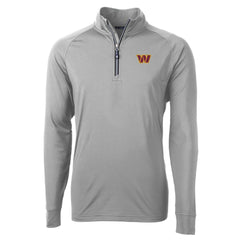 Washington Commanders Cutter & Buck Big & Tall Adapt Eco DryTec Raglan Quarter-Zip Jacket - Gray cheap