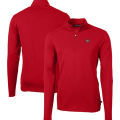 San Francisco 49ers Cutter & Buck Big & Tall Virtue Eco Pique Quarter-Zip Jacket - Scarlet outlet