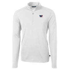 Washington Commanders Cutter & Buck Big & Tall Americana Virtue Eco Pique Quarter-Zip Jacket - White cheap