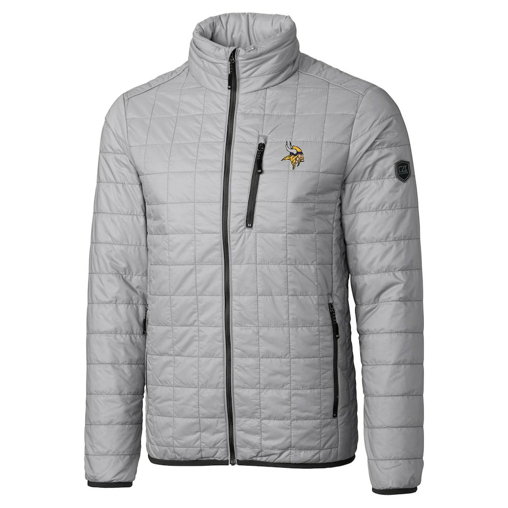 Minnesota Vikings Cutter & Buck Big & Tall Rainier PrimaLoft Eco Insulated Full-Zip Hoodie Puffer Jacket - Gray sale