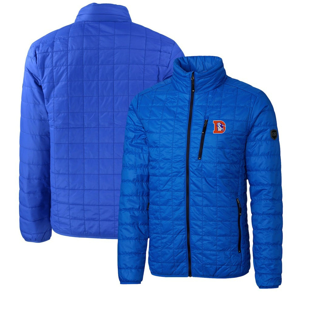 Denver Broncos Cutter & Buck Big & Tall Rainier PrimaLoft Eco Insulated Full-Zip Puffer Jacket - Royal online