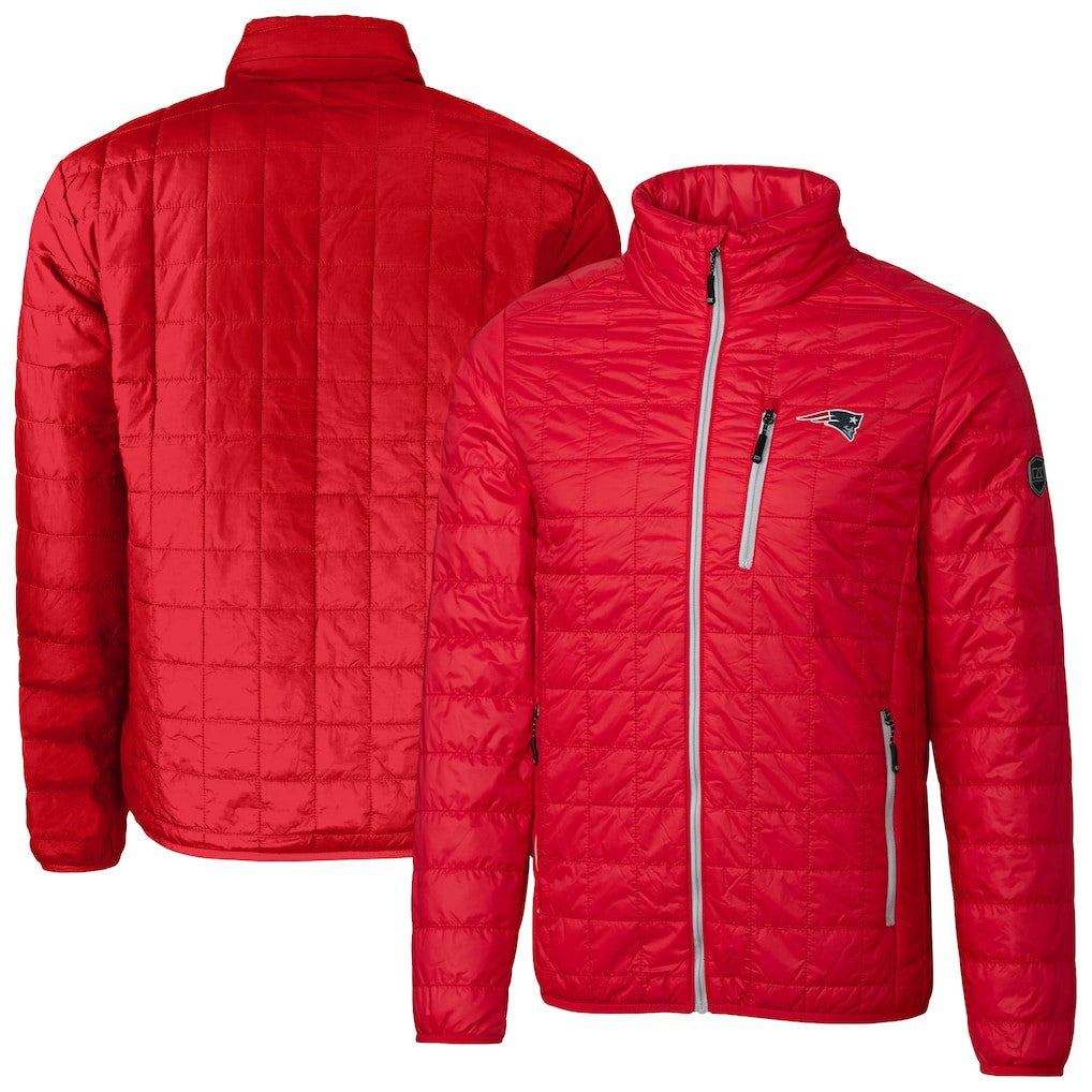 New England Patriots Cutter & Buck Big & Tall Rainier PrimaLoft Eco Insulated Full-Zip Hoodie Puffer Jacket - Red discount