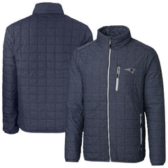 New England Patriots Cutter & Buck Big & Tall Rainier PrimaLoft Eco Insulated Full-Zip Hoodie Puffer Jacket - Navy online