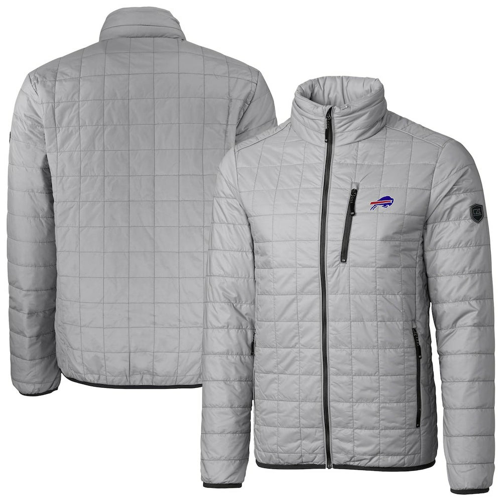 Buffalo Bills Cutter & Buck Big & Tall Rainier PrimaLoft Eco Insulated Full-Zip Hoodie Puffer Jacket - Gray discount