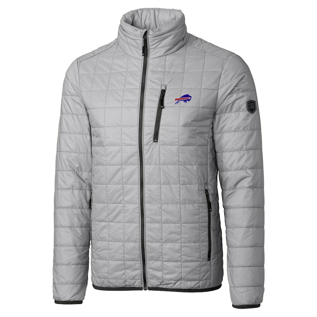 Buffalo Bills Cutter & Buck Big & Tall Rainier PrimaLoft Eco Insulated Full-Zip Hoodie Puffer Jacket - Gray discount