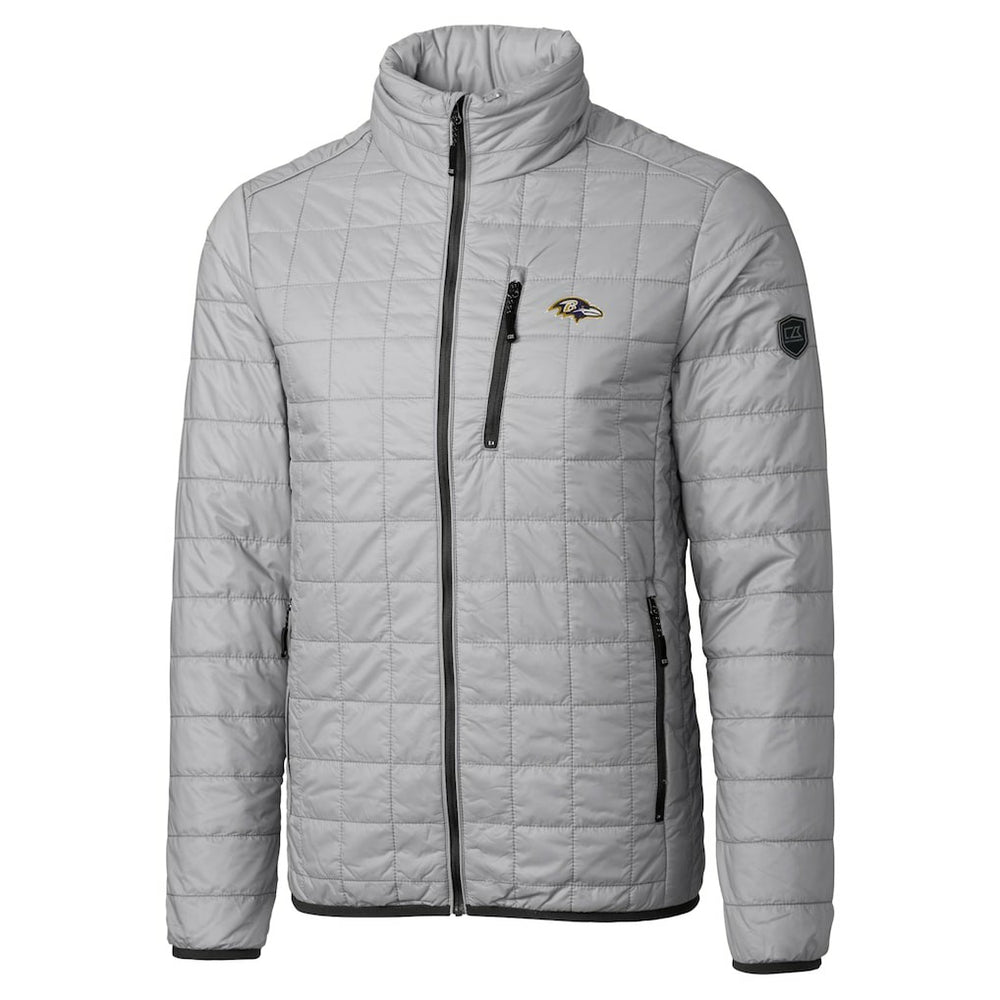 Baltimore Ravens Cutter & Buck Big & Tall Rainier PrimaLoft Eco Insulated Full-Zip Hoodie Puffer Jacket - Gray discount