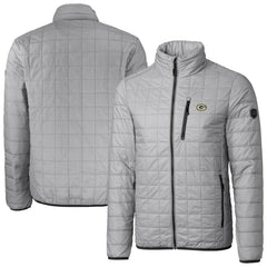 Green Bay Packers Cutter & Buck Big & Tall Rainier PrimaLoft Eco Insulated Full-Zip Hoodie Puffer Jacket - Gray outlet