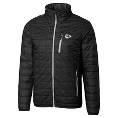 Kansas City Chiefs Cutter & Buck Big & Tall Rainier PrimaLoft Eco Insulated Full-Zip Hoodie Puffer Jacket - Black for sale