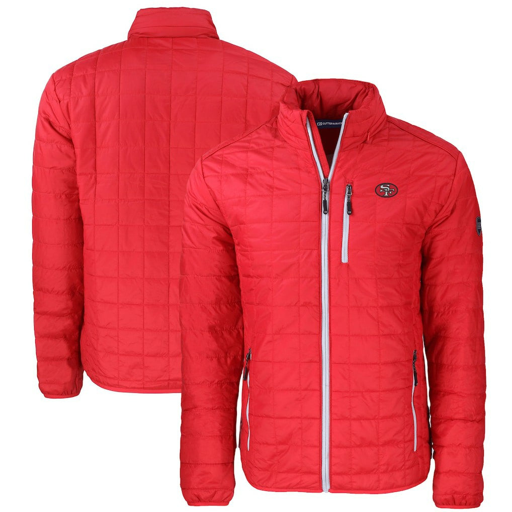 San Francisco 49ers Cutter & Buck Big & Tall Rainier PrimaLoft Eco Insulated Full-Zip Puffer Jacket - Red for sale
