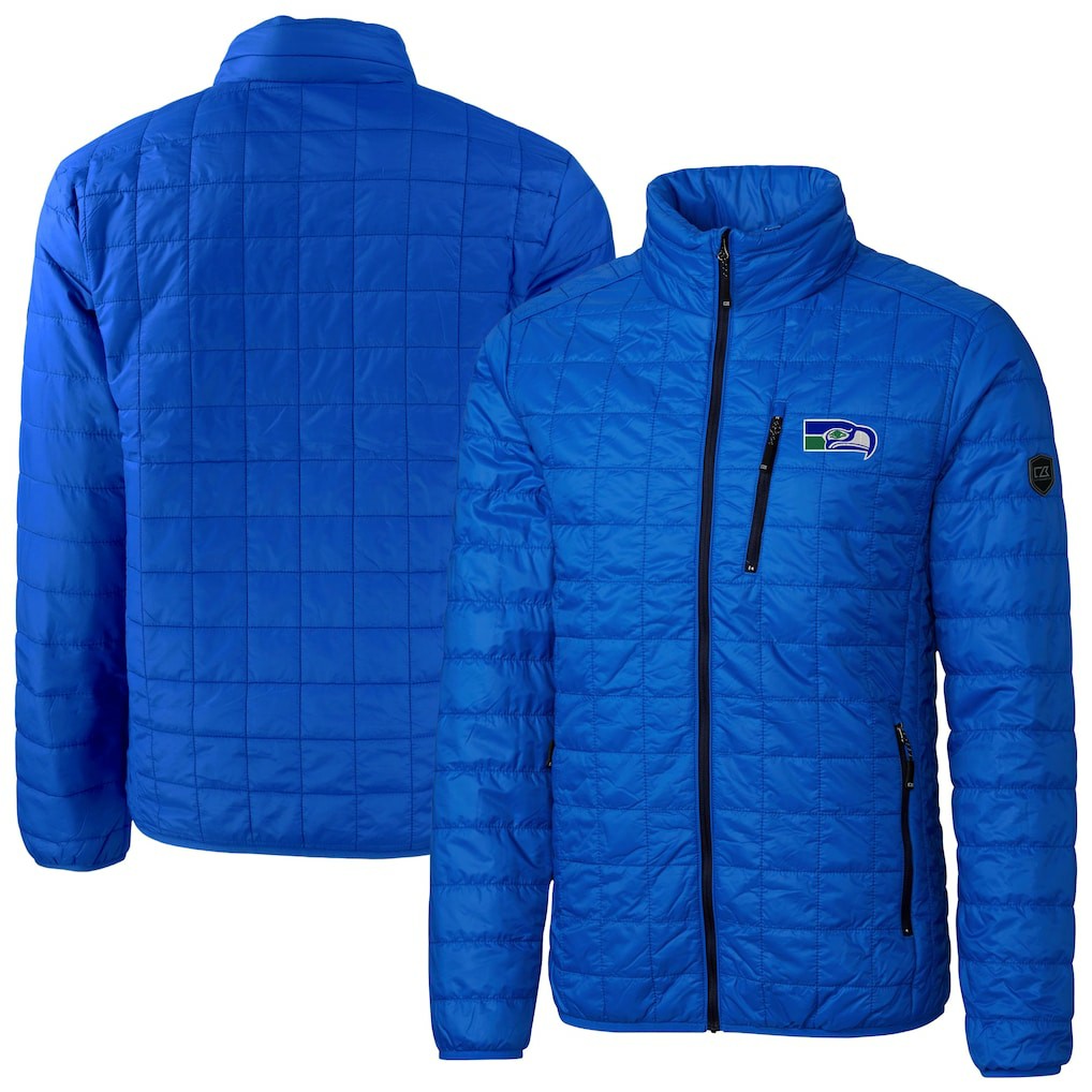 Seattle Seahawks Cutter & Buck Big & Tall Rainier PrimaLoft Eco Insulated Full-Zip Puffer Jacket - Royal sale