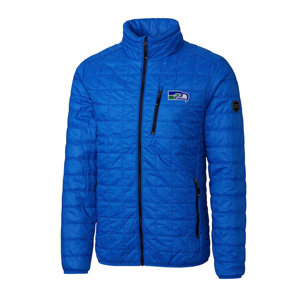 Seattle Seahawks Cutter & Buck Big & Tall Rainier PrimaLoft Eco Insulated Full-Zip Puffer Jacket - Royal sale