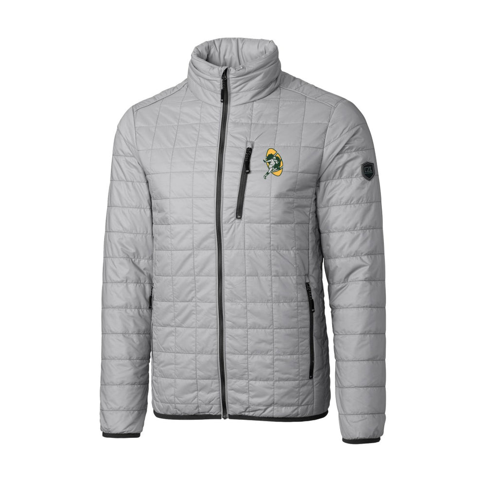 Green Bay Packers Cutter & Buck Big & Tall Rainier PrimaLoft Eco Insulated Full-Zip Puffer Jacket - Gray for sale