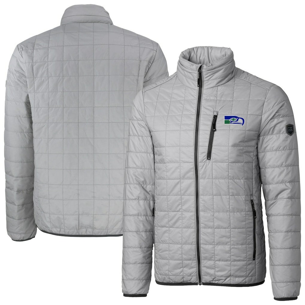 Seattle Seahawks Cutter & Buck Big & Tall Rainier PrimaLoft Eco Insulated Full-Zip Puffer Jacket - Gray outlet