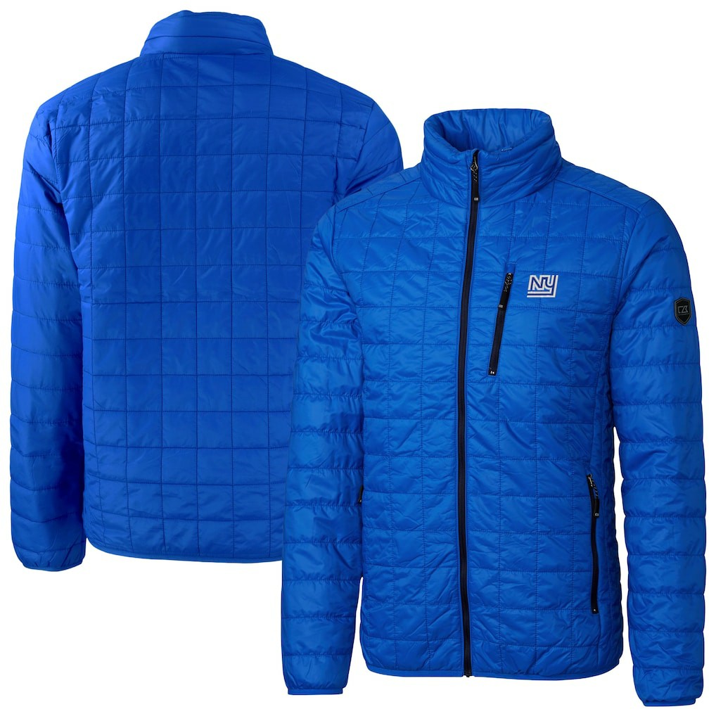 New York Giants Cutter & Buck Big & Tall Rainier PrimaLoft Eco Insulated Full-Zip Puffer Jacket - Royal discount