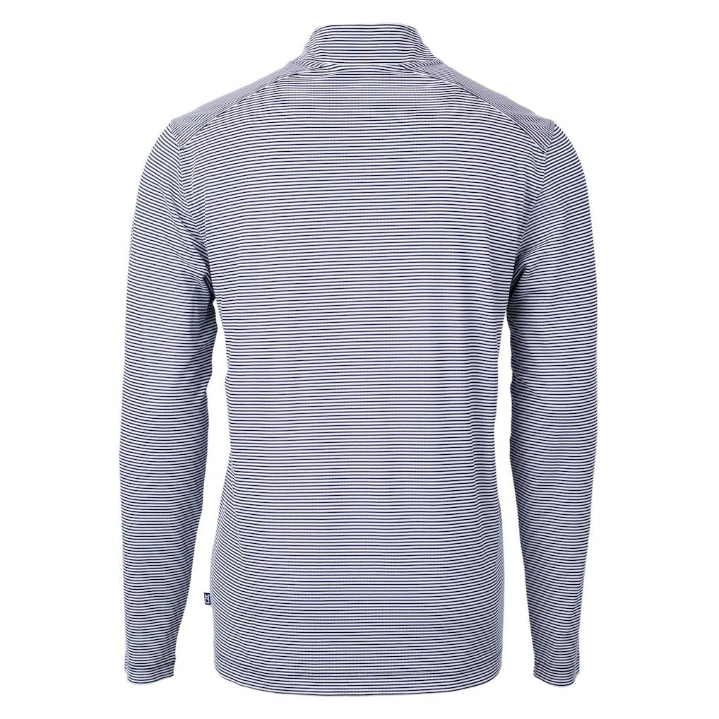 Chicago Bears Cutter & Buck Big & Tall Virtue Eco Pique Micro Stripe Tri-Blend Quarter-Zip Jacket - Navy online