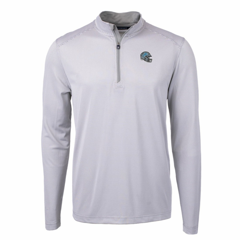 Detroit Lions Cutter & Buck Big & Tall Virtue Eco Pique Micro Stripe Tri-Blend Quarter-Zip Jacket - Gray online