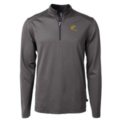 Green Bay Packers Cutter & Buck Big & Tall Virtue Eco Pique Micro Stripe Tri-Blend Quarter-Zip Jacket - Black on sale