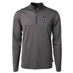 New York Giants Cutter & Buck Big & Tall Virtue Eco Pique Micro Stripe Tri-Blend Quarter-Zip Jacket - Black online