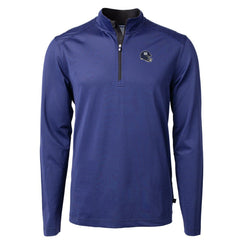 New York Giants Cutter & Buck Big & Tall Virtue Eco Pique Micro Stripe Tri-Blend Quarter-Zip Jacket - Royal outlet