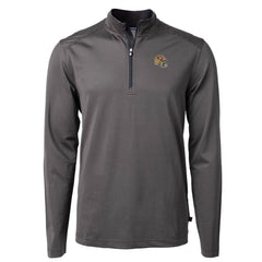 San Francisco 49ers Cutter & Buck Big & Tall Virtue Eco Pique Micro Stripe Tri-Blend Quarter-Zip Jacket - Black sale