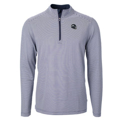 Seattle Seahawks Cutter & Buck Big & Tall Virtue Eco Pique Micro Stripe Tri-Blend Quarter-Zip Jacket - College Navy outlet