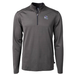 Buffalo Bills Cutter & Buck Big & Tall Virtue Eco Pique Micro Stripe Tri-Blend Quarter-Zip Jacket - Black outlet